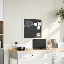 Berkfield Chalkboard with Solid Pine Wood Frame Black 60x55 cm