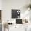 Berkfield Chalkboard with Solid Pine Wood Frame Black 60x55 cm 1