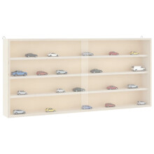 Berkfield Wooden Collector's Display Case with Doors 80x8.5x37cm