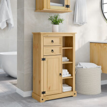 Berkfield Bathroom Cabinet Corona 70x33x110 cm Solid Wood Pine