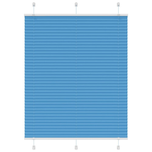 Berkfield Pleated Blind Blue 105x150 cm Fabric Width 104.4 cm Polyester