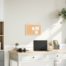 Berkfield Cork Board with Solid Pine Wood Frame 40x30 cm