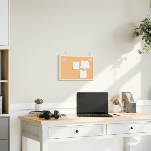 Berkfield Cork Board with Solid Pine Wood Frame 40x30 cm