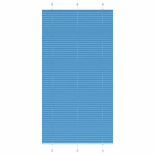 Berkfield Pleated Blind Blue 105x200 cm Fabric Width 104.4 cm Polyester
