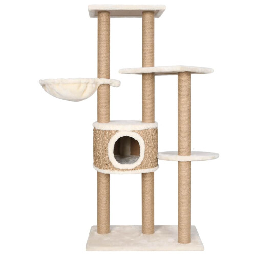 Berkfield Cat Tree with Scratching Post 126cm Seagrass 2