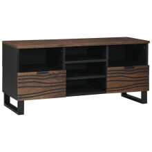 Berkfield TV Units with Drawer Walnut 100 x 33 x 46 cm Engineered wood