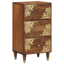 Berkfield Sideboard with Drawer Brown 40 x 33 x 75 cm Solid Mango Wood