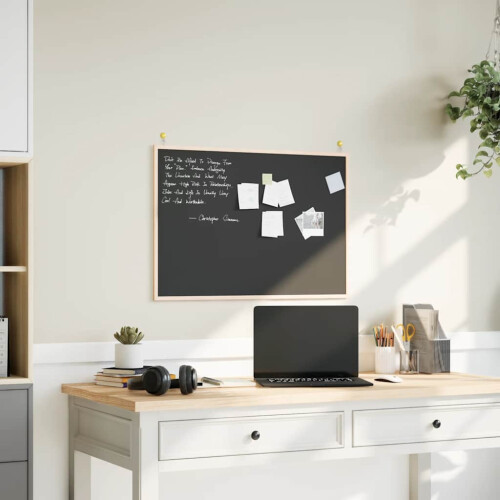 Berkfield Chalkboard with Solid Pine Wood Frame Black 80x55 cm