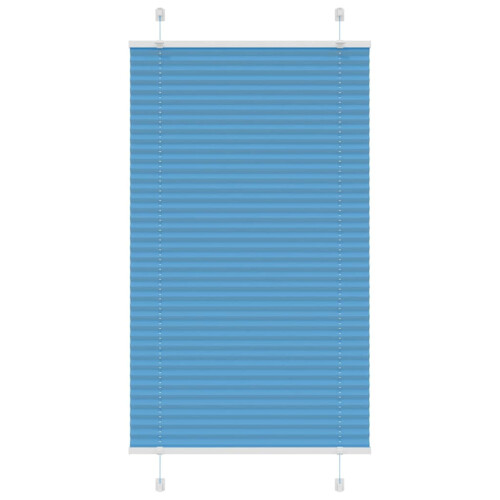 Berkfield Pleated Blind Blue 80x150 cm Fabric Width 79.4 cm Polyester