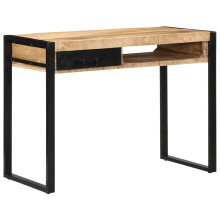 Berkfield Desk 100x50x75 cm Solid Rough Wood Mango