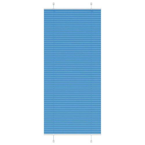 Berkfield Pleated Blind Blue 85x200 cm Fabric Width 84.4 cm Polyester