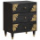 Berkfield Bedside Cabinet Black 50 x 33 x 62 cm Solid Mango Wood 1