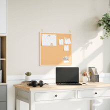 Berkfield Cork Board with Solid Pine Wood Frame 60x55 cm