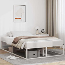 Berkfield Bed Frame without Mattress White 120x200 cm Metal
