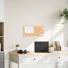 Berkfield Cork Board with Solid Pine Wood Frame 60x30 cm