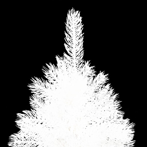 Berkfield Artificial Pre-lit Christmas Tree with Ball Set White 240 cm 2