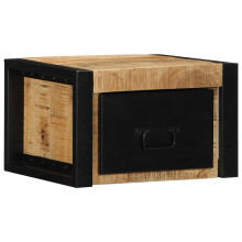 Berkfield Bedside Cabinet 40x35x25 cm Solid Rough Wood Mango