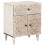 Berkfield Bed cabinet with Drawer White 50 x 33 x 60 cm Solid Mango Wood 1