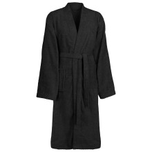 Berkfield Bathrobe KINN Black XL Cotton
