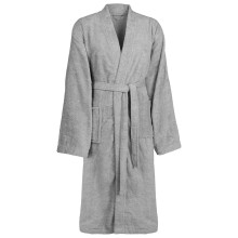 Berkfield Bathrobe KINN Grey S Cotton