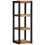 Berkfield Wall Shelf 35x35x100 cm Solid Rough Wood Mango 1