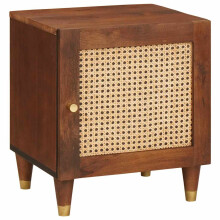 Berkfield Bedside Cabinet Brown 40 x 33.5 x 46 cm Solid Acacia wood