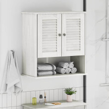 Berkfield Bathroom Cabinet with Shelf VIGO White and Antique White