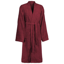Berkfield Bathrobe KINN Red L Cotton