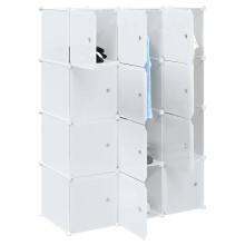 Berkfield Storage Cube Organiser with 12 Cubes and Hanging Rods PP