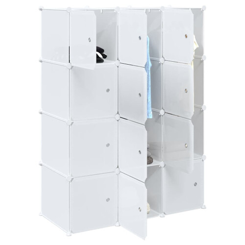 Berkfield Storage Cube Organiser with 12 Cubes and Hanging Rods PP