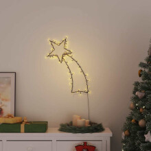 Berkfield Christmas Lights Shooting Star Silhouette 80 LEDs Warm White