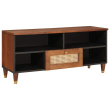 Berkfield TV Cabinet with Shelf Brown 100 x 33.5 x 46 cm Solid Mango Wood