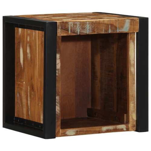Berkfield Bedside Cabinet Multicolour 40x35x40 cm Solid Wood Reclaimed