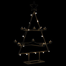 Berkfield Metal Christmas Tree for Decoration Black 75 cm