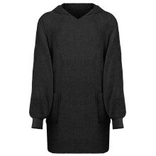 Berkfield Blanket Hoodie KINN Black L Cotton