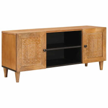 Berkfield TV Units Light Brown 105 x 33 x 46 cm Solid Mango Wood
