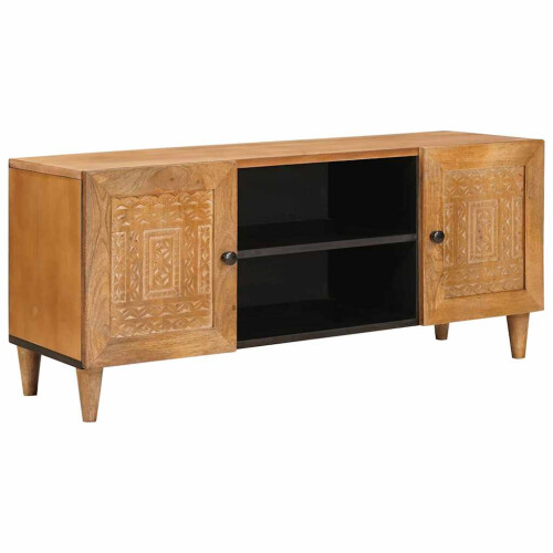 Berkfield TV Units Light Brown 105 x 33 x 46 cm Solid Mango Wood