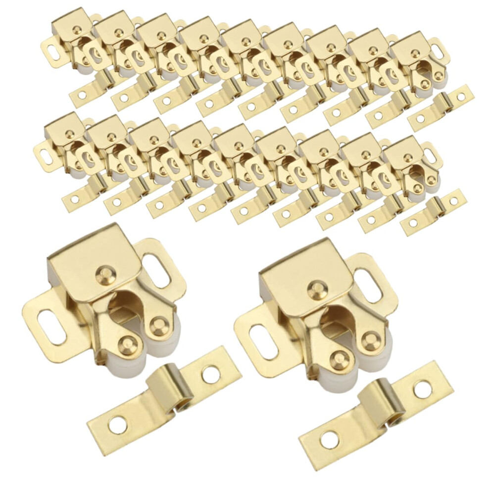 20Pcs Double Roller Cabinet Door Latch Rv Catch Quiet Closing Durable Hardware For Cupboard Wardrobe 9351714783637