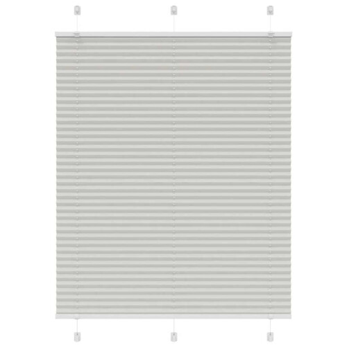 Berkfield Pleated Blind Light Grey 105x150 cm Fabric Width 104.4 cm Polyester