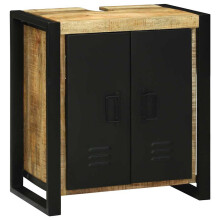 Berkfield Sink cabinet with Shelf Brown 55 x 35 x 60 cm Solid Mango Wood