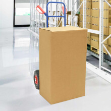 Berkfield Extendable Hand Trolley Blue and Red 49.5 x 53 x 114 cm Steel