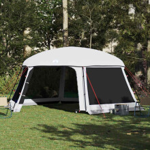 Berkfield Pool Tent with Removable Fly & Mesh Walls Grey 618x532 cm