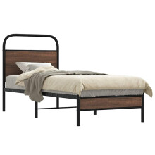 Berkfield Bed Frame without Mattress 80x200 cm Brown Oak Engineered Wood