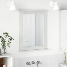 Berkfield Mirror VIGO Antique White 55.5 x 5 x 70 cm Solid pine wood