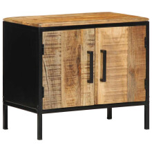 Berkfield Bedside Cabinet Brown and Black 50 x 30 x 45 cm