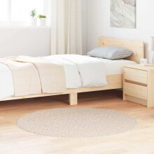Berkfield Anti-slip Shaggy Rug Cream 120 x 120 cm PP