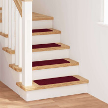 Berkfield Anti-slip Stair Mats 15 pcs Bordeaux 60 x 25 cm PP