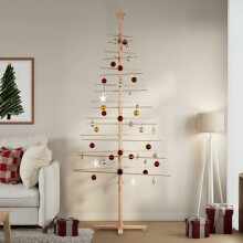 Berkfield Wooden Christmas Tree for Decoration 210 cm Solid Wood Pine