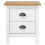 Berkfield Bedside Cabinet Hill White 46x35x49.5 cm Solid Pine Wood 2
