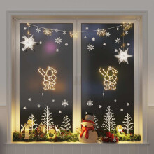 Berkfield Christmas Lights Santa Silhouette 2 pcs 35 LEDs Warm White
